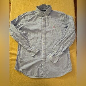 Ralph Lauren Classic Blue and White Striped Shirt